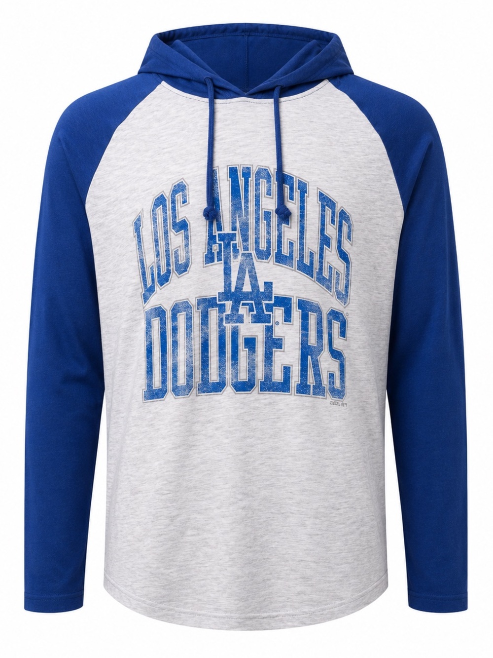 Los Angeles Dodgers Women’s Large Hooded Long Sleeve Shirt Blue Gray MLB